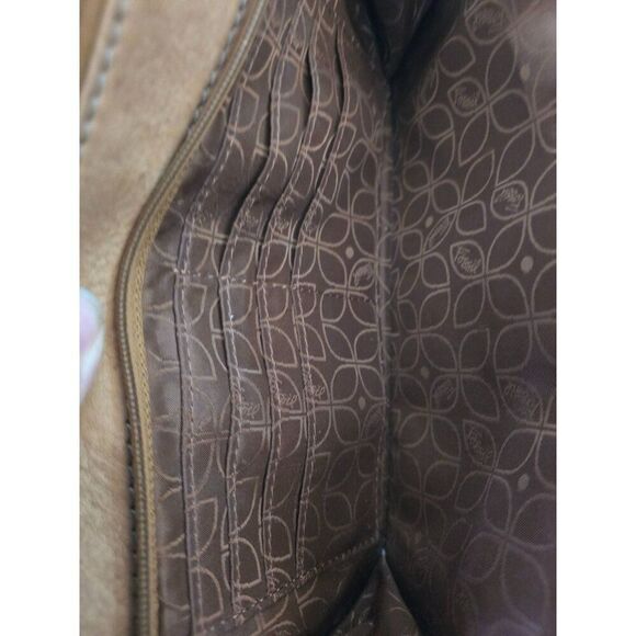 Fossil Brown Leather Crossbody Strap Pockets minor distressing vintage boho chic - Picture 6 of 8